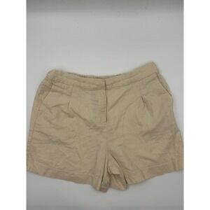 J Crew Womens Linen Pleated Casual Shorts Cleangirl aesthetic Neutral